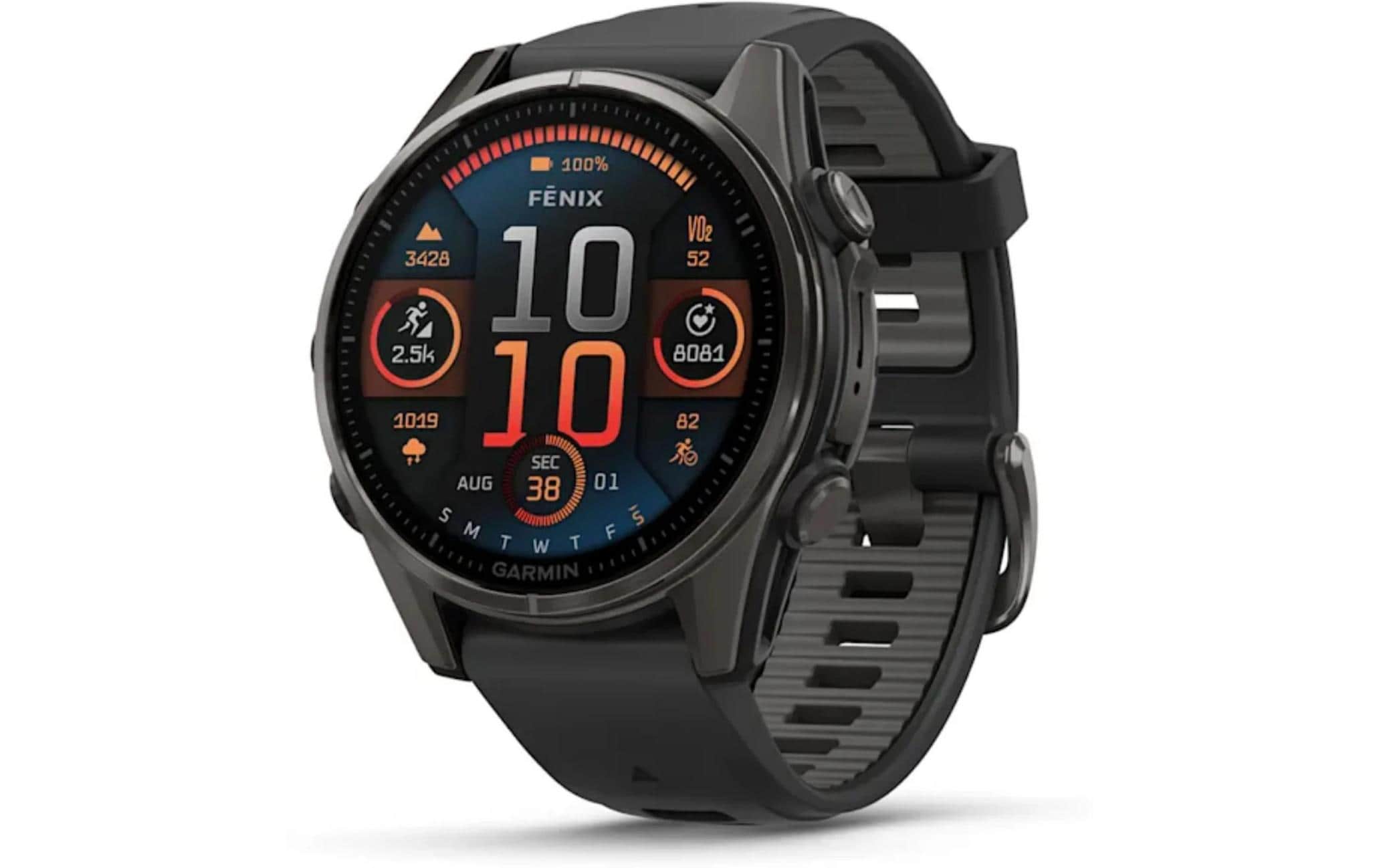 GARMIN Sportuhr Fenix 8 AMOLED Sapphire, 43 mm Dunkelgrau GARMIN Sportuhr Fenix 8 AMOLED Sapphire, 43 mm Dunkelgrau
