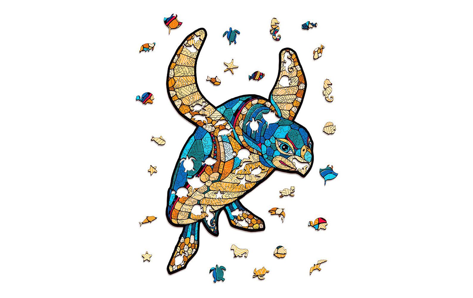 Eco Wood Art Holz-Puzzle Schildkröte 150 Teile