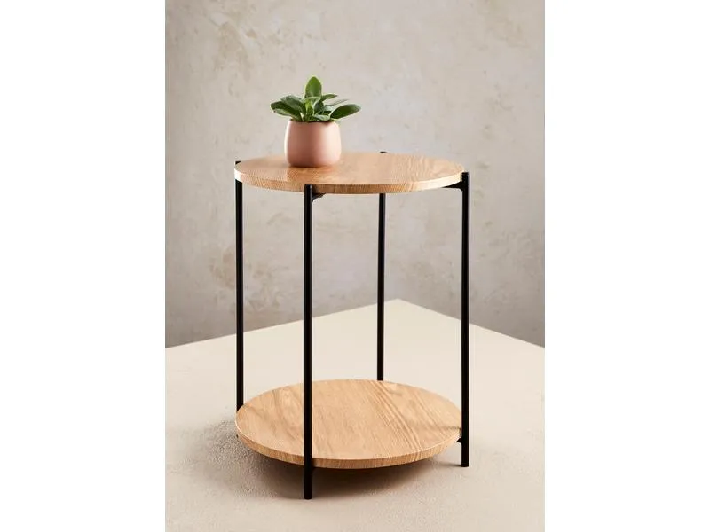 Schou Beistelltisch Ø 40 cm, Braun/Schwarz Schou Beistelltisch Ø 40 cm, Braun/Schwarz