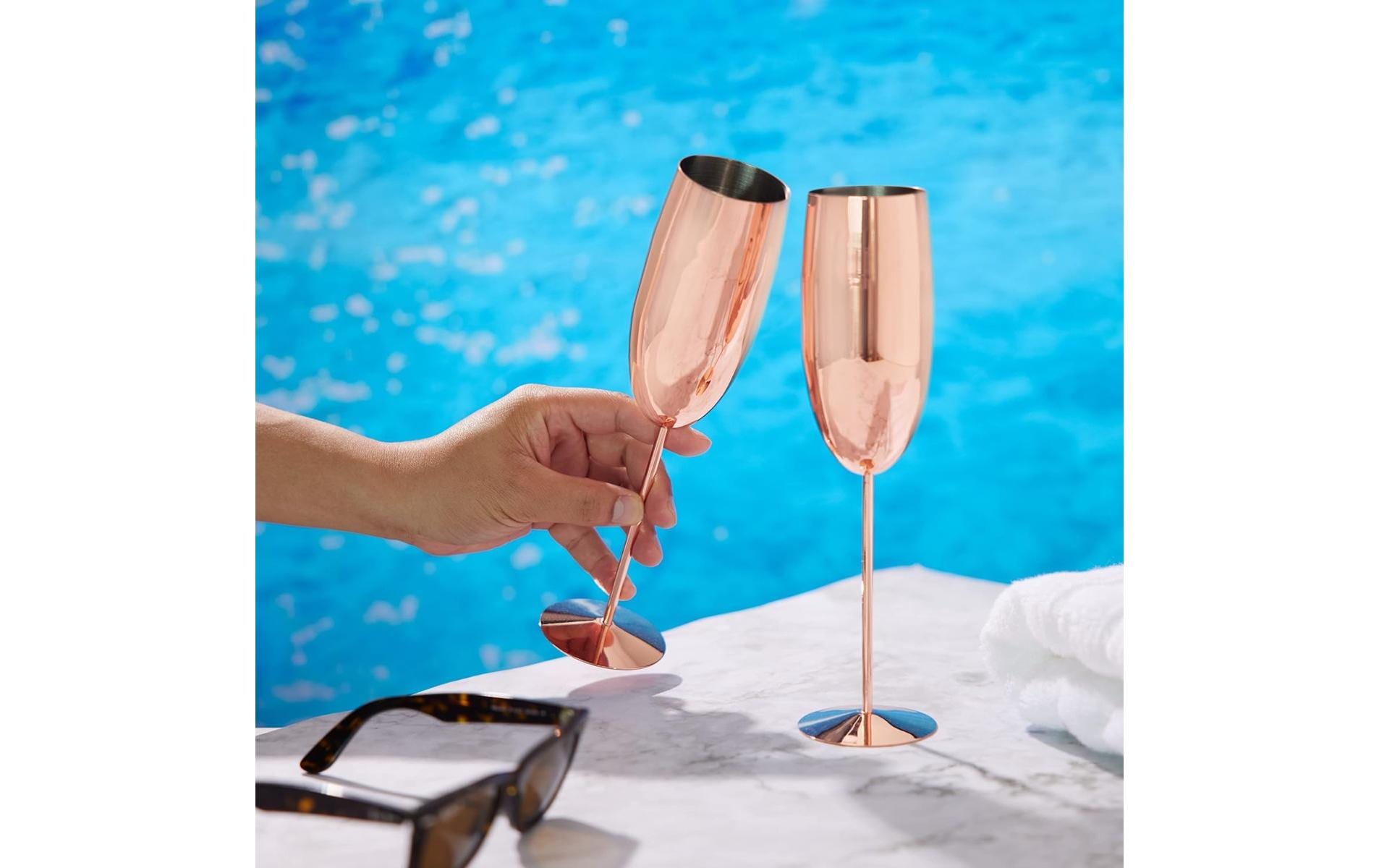 Oak & Steel Sektglas 285 ml, 2 Stück, Rosegold