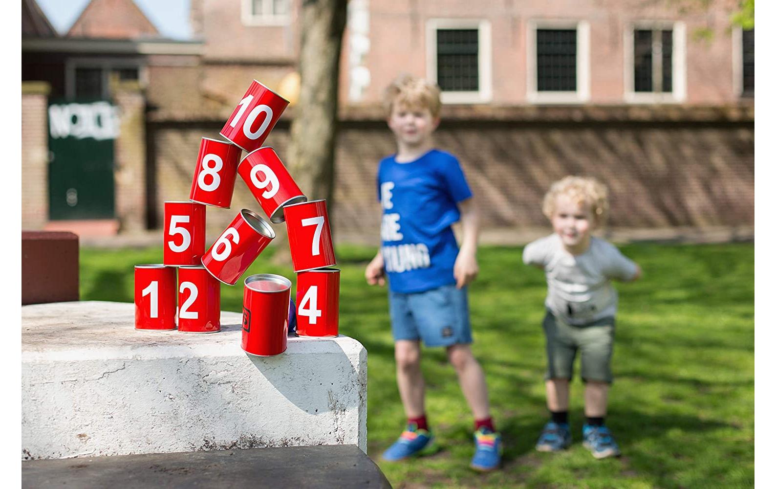 BS Toys Wurfspiel Büchsenwerfen rot mit Zahlen