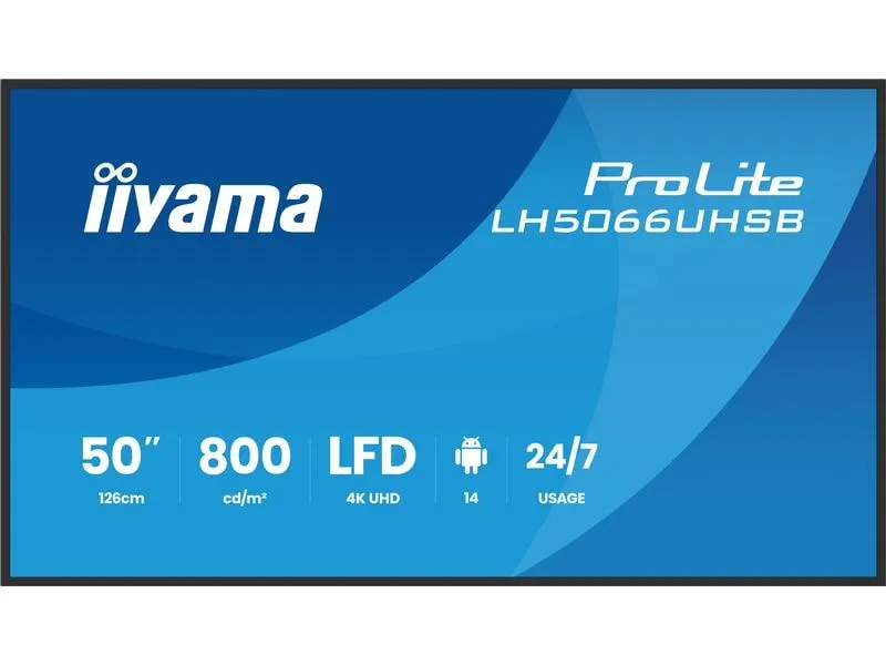 iiyama Public Display ProLite LH5066UHSB-B1AG 50 iiyama Public Display ProLite LH5066UHSB-B1AG 50