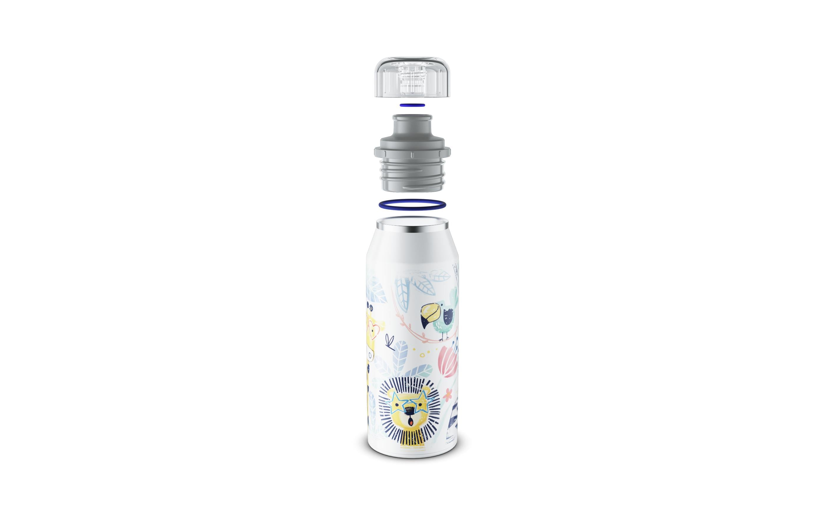 Alfi Thermosflasche Kids Crazy Jungle 350 ml, Weiss