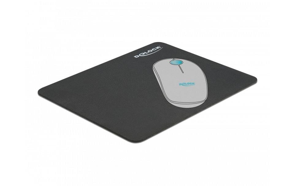Delock Mausmatte 22x18 cm, Schwarz