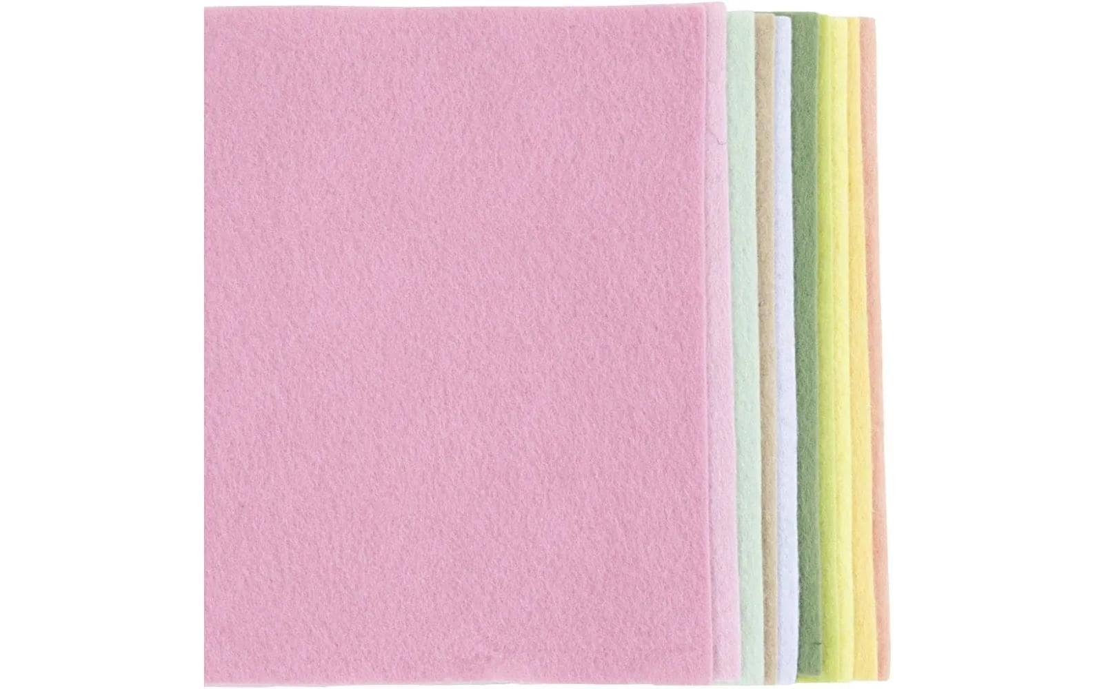 Creativ Company Bastelfilz 10 Stück, Sortiert, Pastell