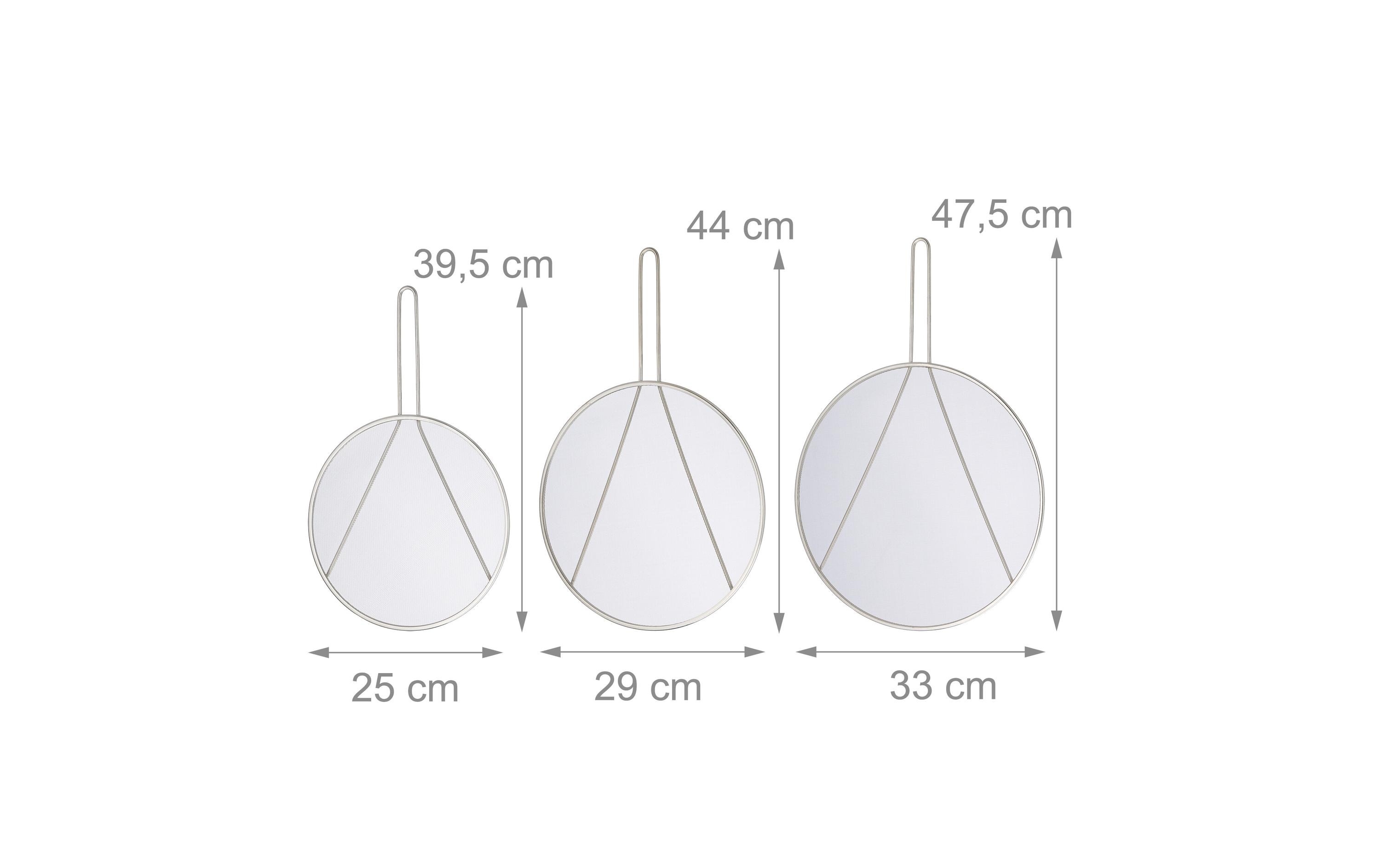 relaxdays Spritzschutzdeckel für Pfannen 3er Set, Edelstahl