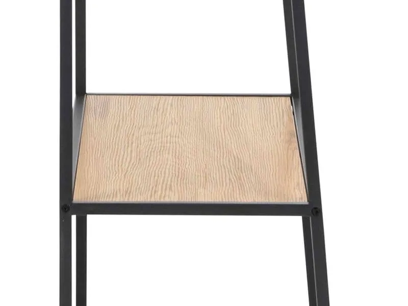 AC Design Regal Seaford 77 x 36 x 174.5 cm, Eiche/Schwarz matt
