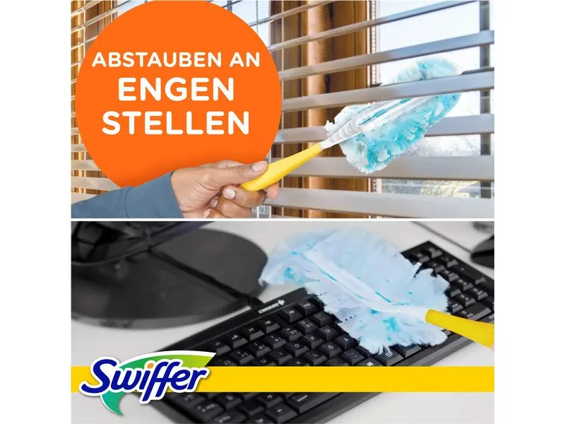 Swiffer Staubmagnet mit Griff 3 Stück, Blau/Gelb Swiffer Staubmagnet mit Griff 3 Stück, Blau/Gelb