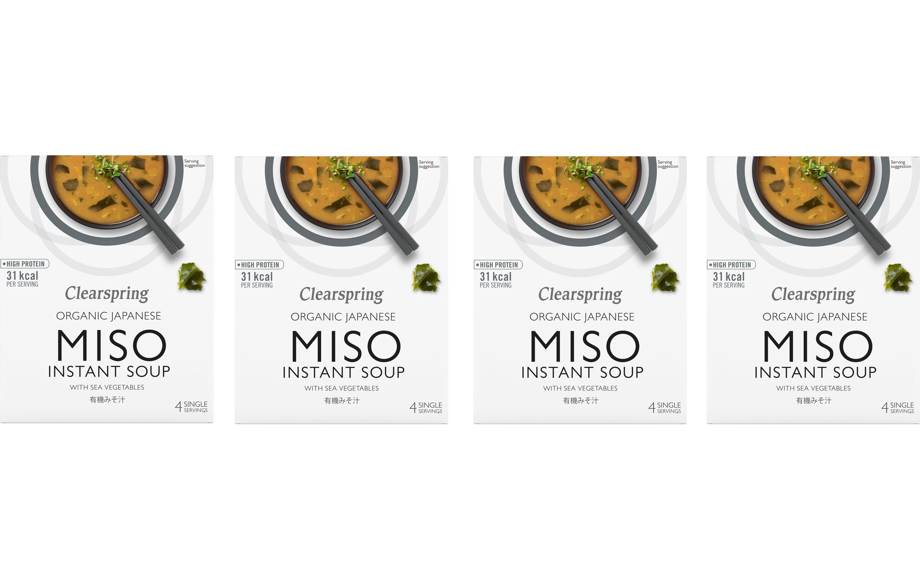 Clearspring Suppe Organic Japanische Instant Miso Suppe 4 x 10 g