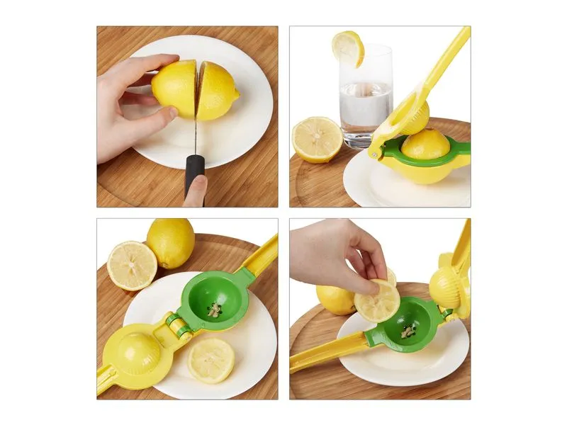 relaxdays Zitruspresse manuell 2 in 1 Gelb relaxdays Zitruspresse manuell 2 in 1 Gelb