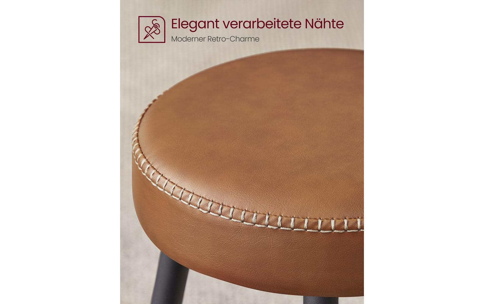 VASAGLE Barhocker 2 Stück 51.6 x 76.2 cm, Braun/Schwarz