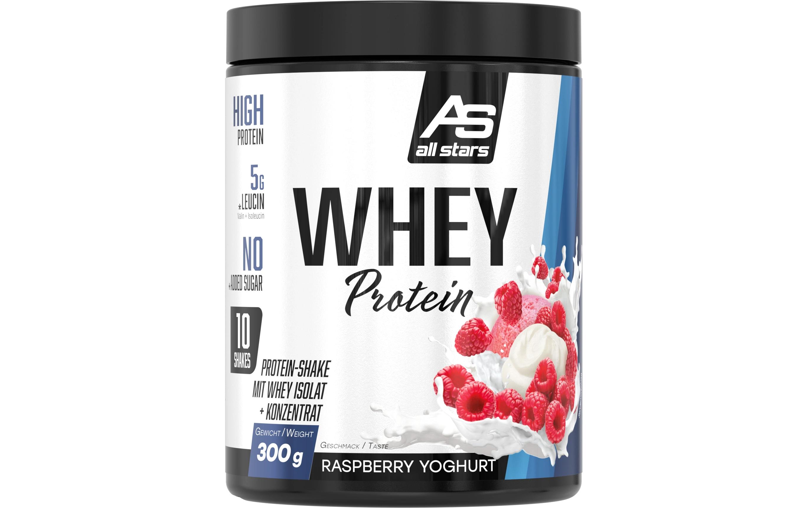 All Stars Whey Protein 100% Raspberry & Joghurt, 300 g
