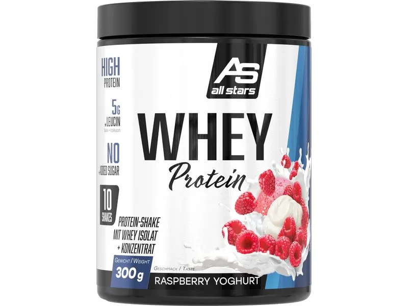 All Stars Whey Protein 100% Raspberry & Joghurt, 300 g