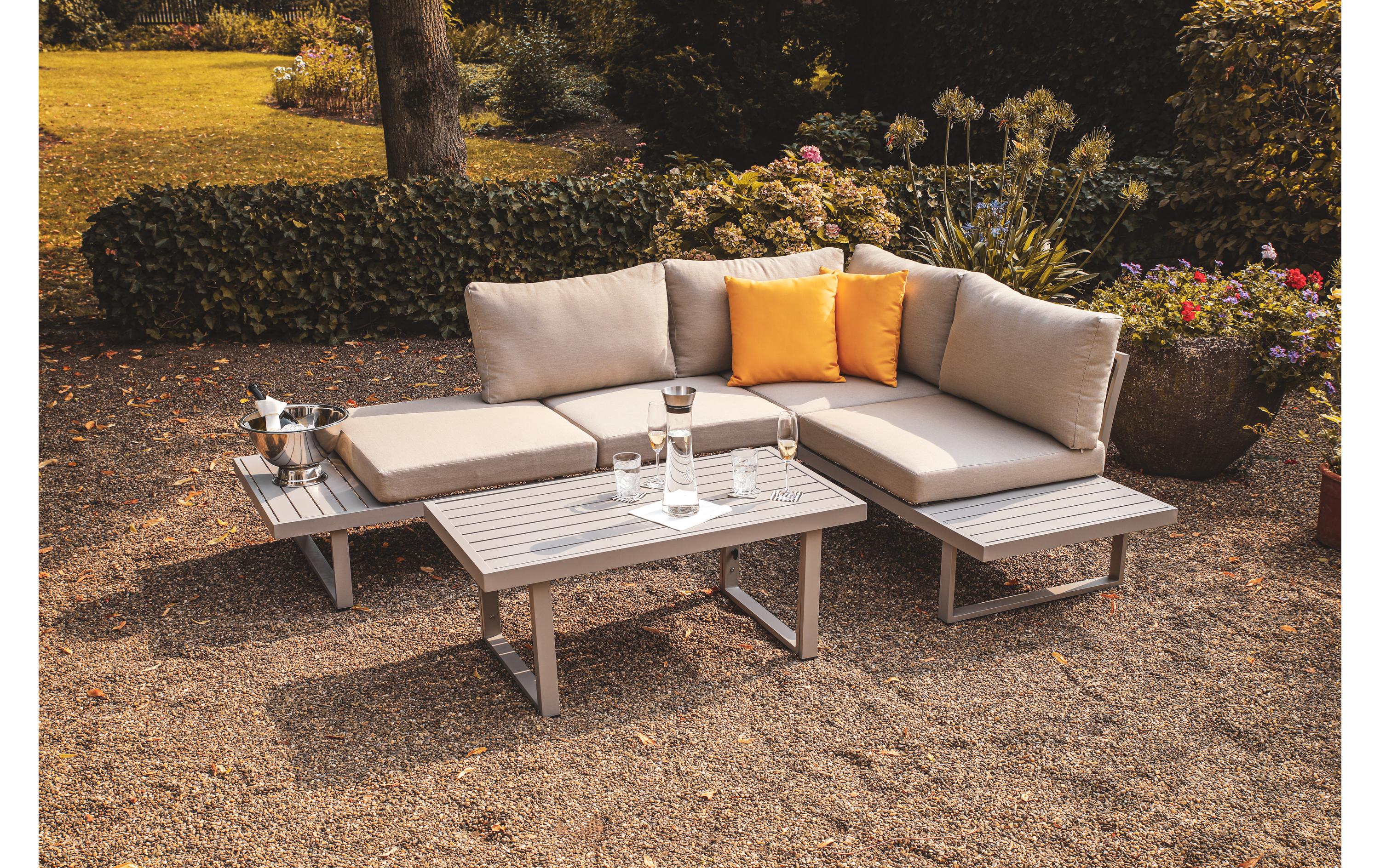 Greemotion Loungeset Aruba, Grau, 3 Sitzplätze