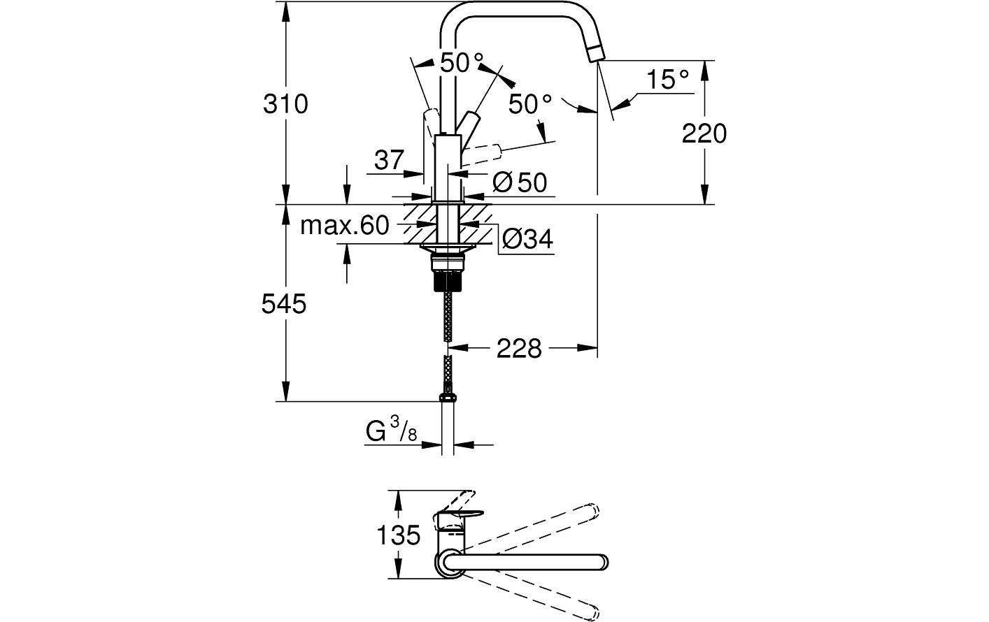 GROHE Küchenarmatur Start Mattschwarz