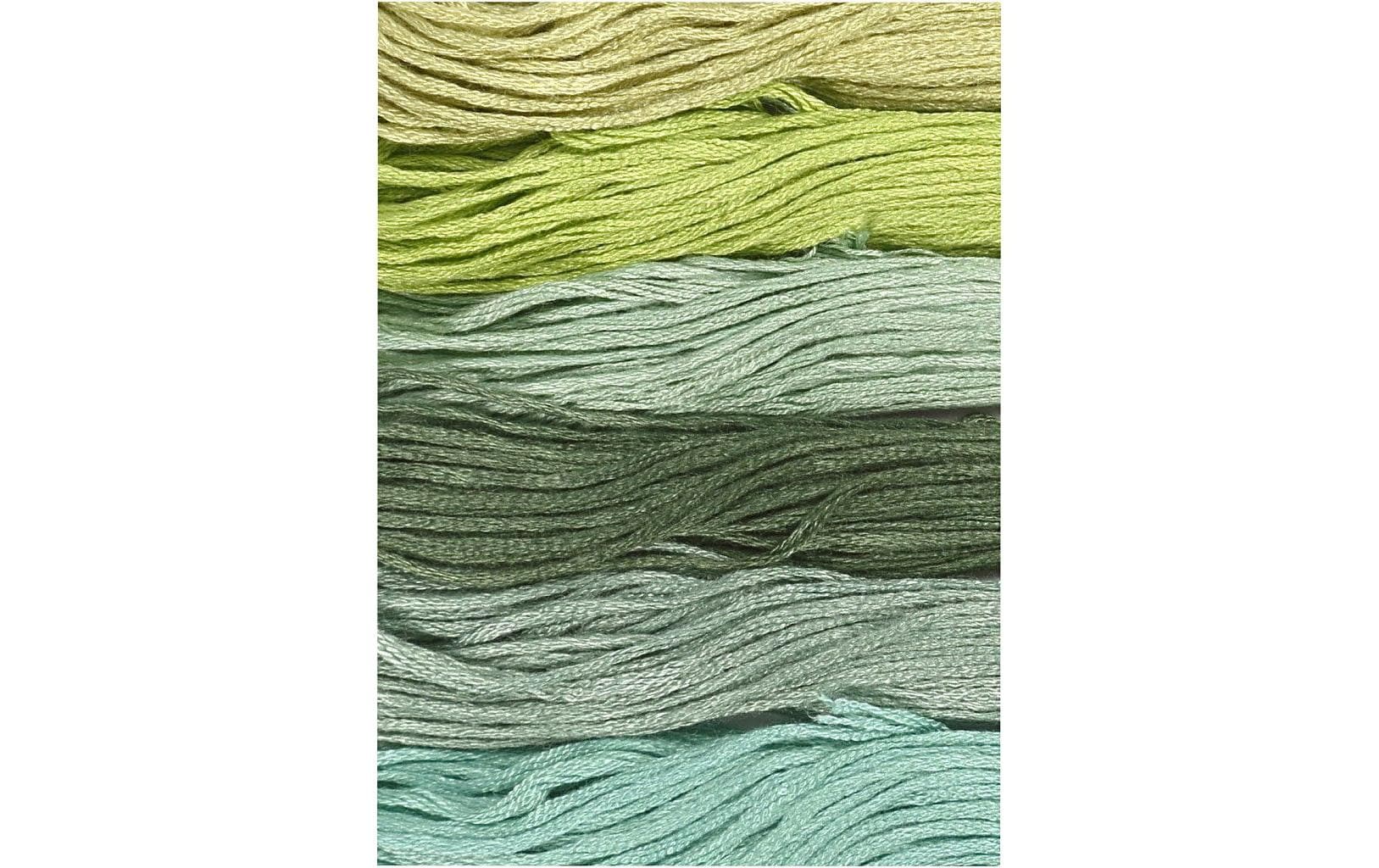 Creativ Company Stickgarn Baumwolle Grün 6 Bündel à 8 m Creativ Company Stickgarn Baumwolle Grün 6 Bündel à 8 m