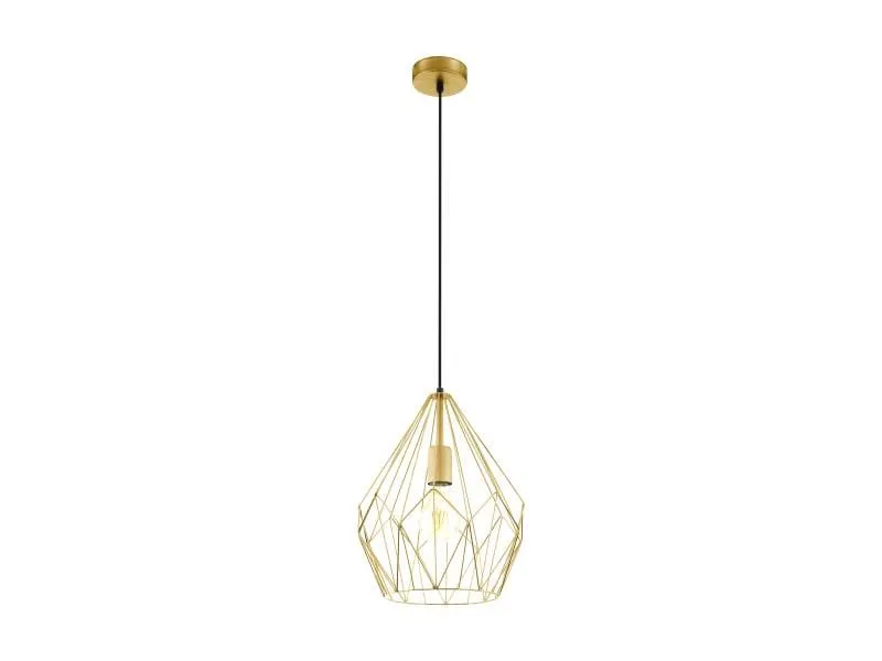 EGLO Leuchten Pendelleuchte CARLTON 1x E27 Gold EGLO Leuchten Pendelleuchte CARLTON 1x E27 Gold