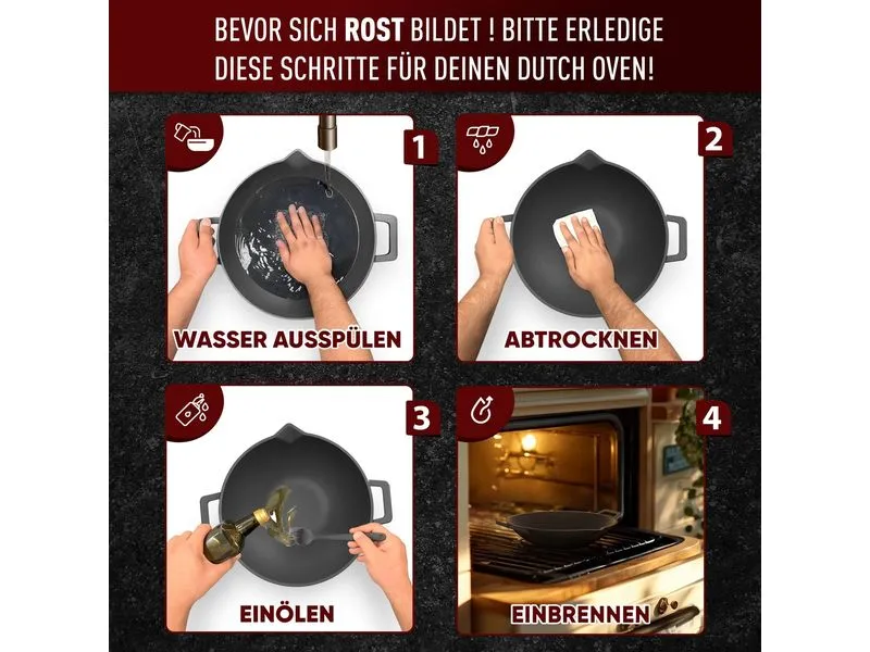 Gusskoenig Eingebrannte Wokpfanne 36 cm