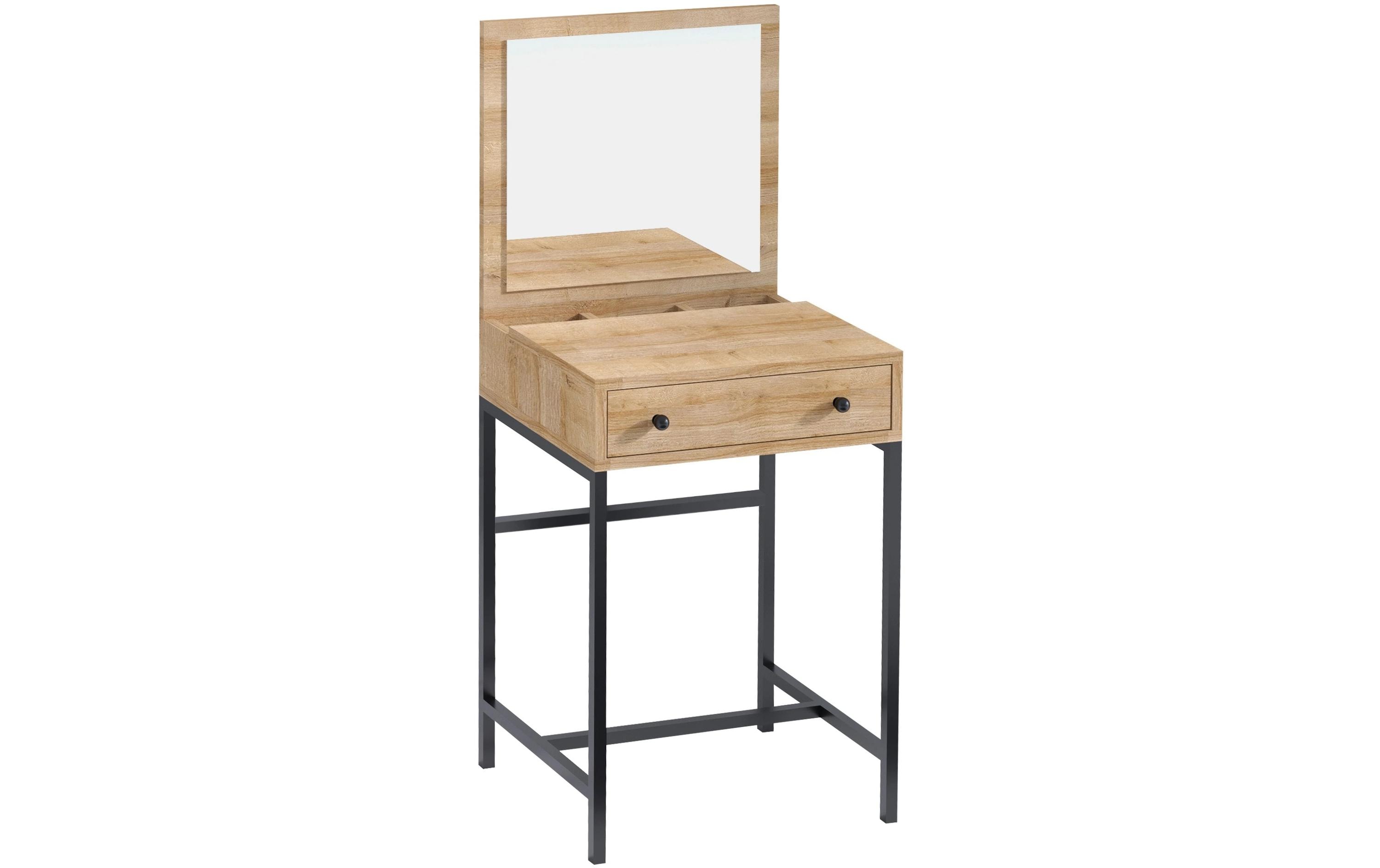 Woody Fashion Schminktisch Mary 50 x 128 x 50 cm, Braun/Schwarz Woody Fashion Schminktisch Mary 50 x 128 x 50 cm, Braun/Schwarz