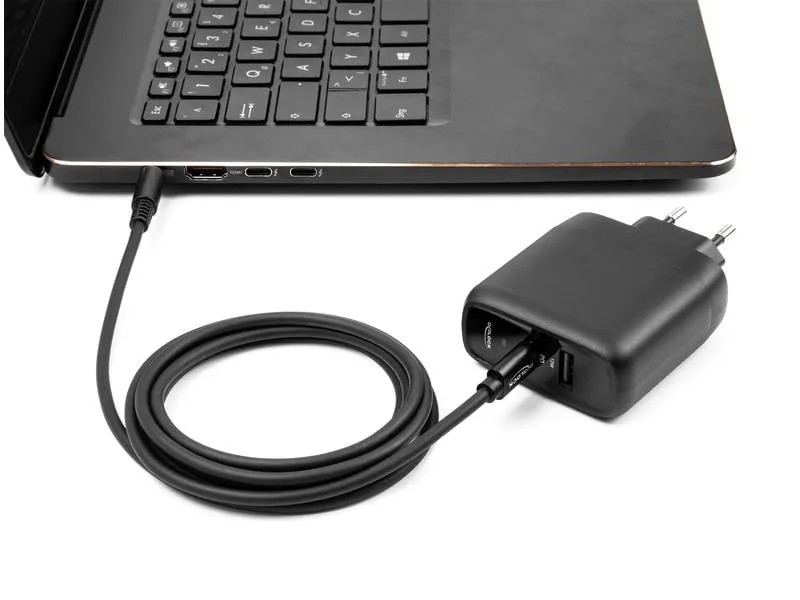 Delock Ladekabel USB-C zu HP 7.4 x 5.0 mm Stecker 1.5 m Delock Ladekabel USB-C zu HP 7.4 x 5.0 mm Stecker 1.5 m