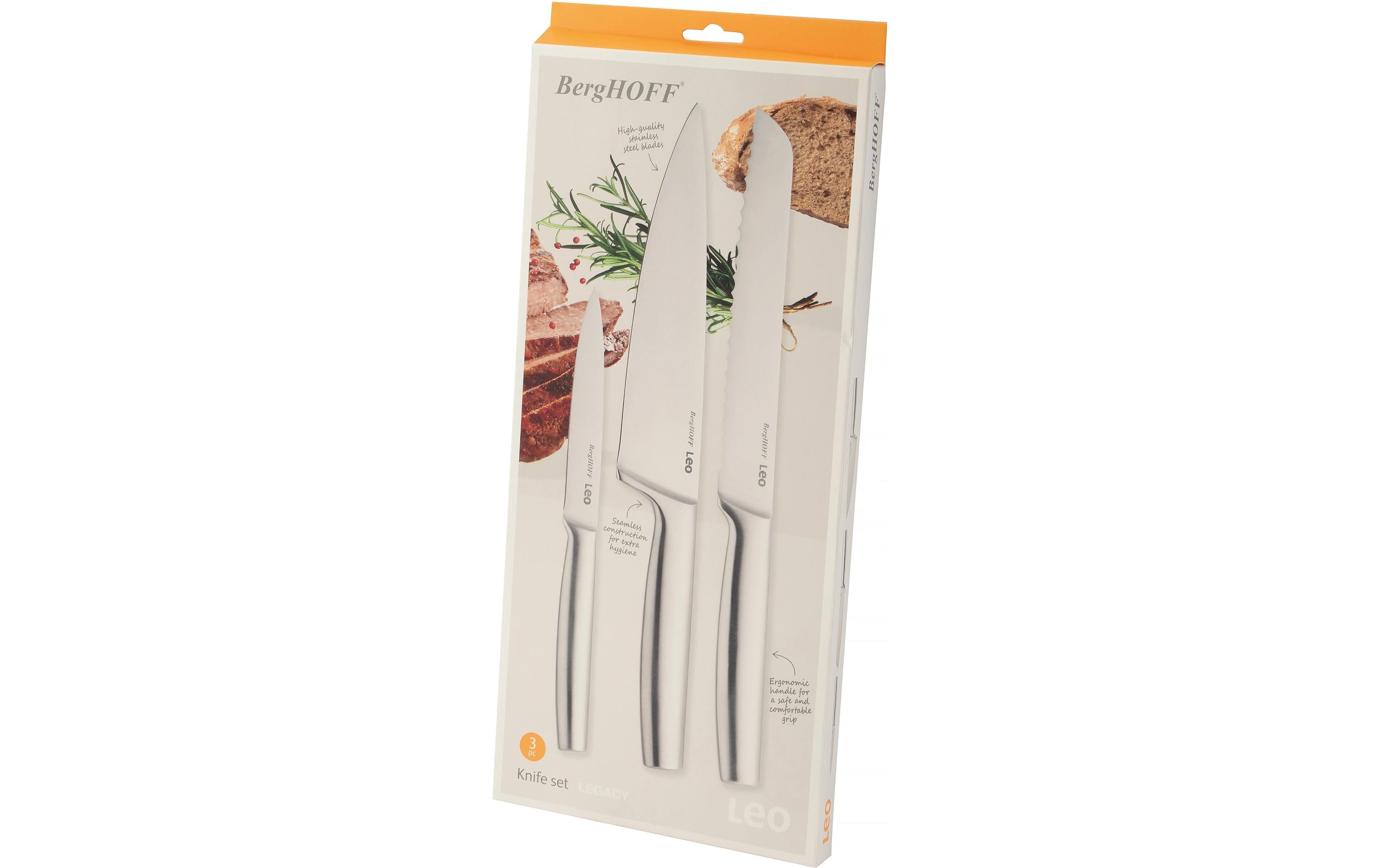 BergHOFF Messer-Set Leo Legacy 3-teilig Silber