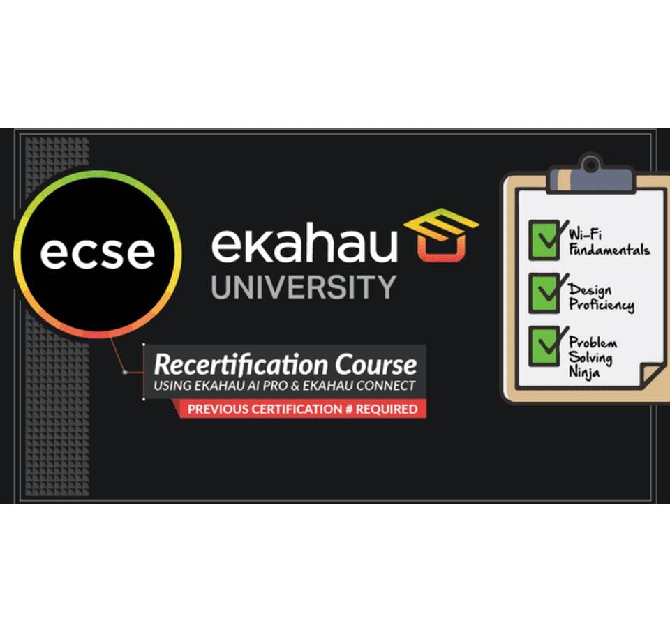 Ekahau Video Recertification and Exam RETAKE Ekahau Video Recertification and Exam RETAKE