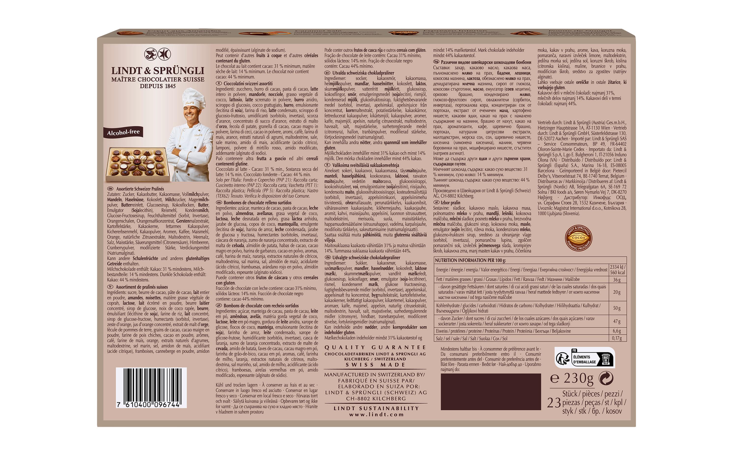 Lindt Schokolade Connaisseurs Collection du Confiseur 230 g Lindt Schokolade Connaisseurs Collection du Confiseur 230 g