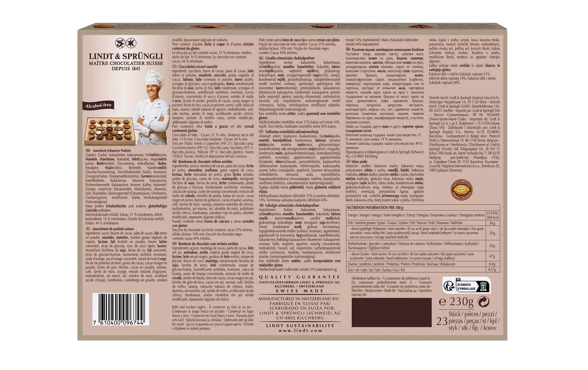 Lindt Schokolade Connaisseurs Collection du Confiseur 230 g Lindt Schokolade Connaisseurs Collection du Confiseur 230 g
