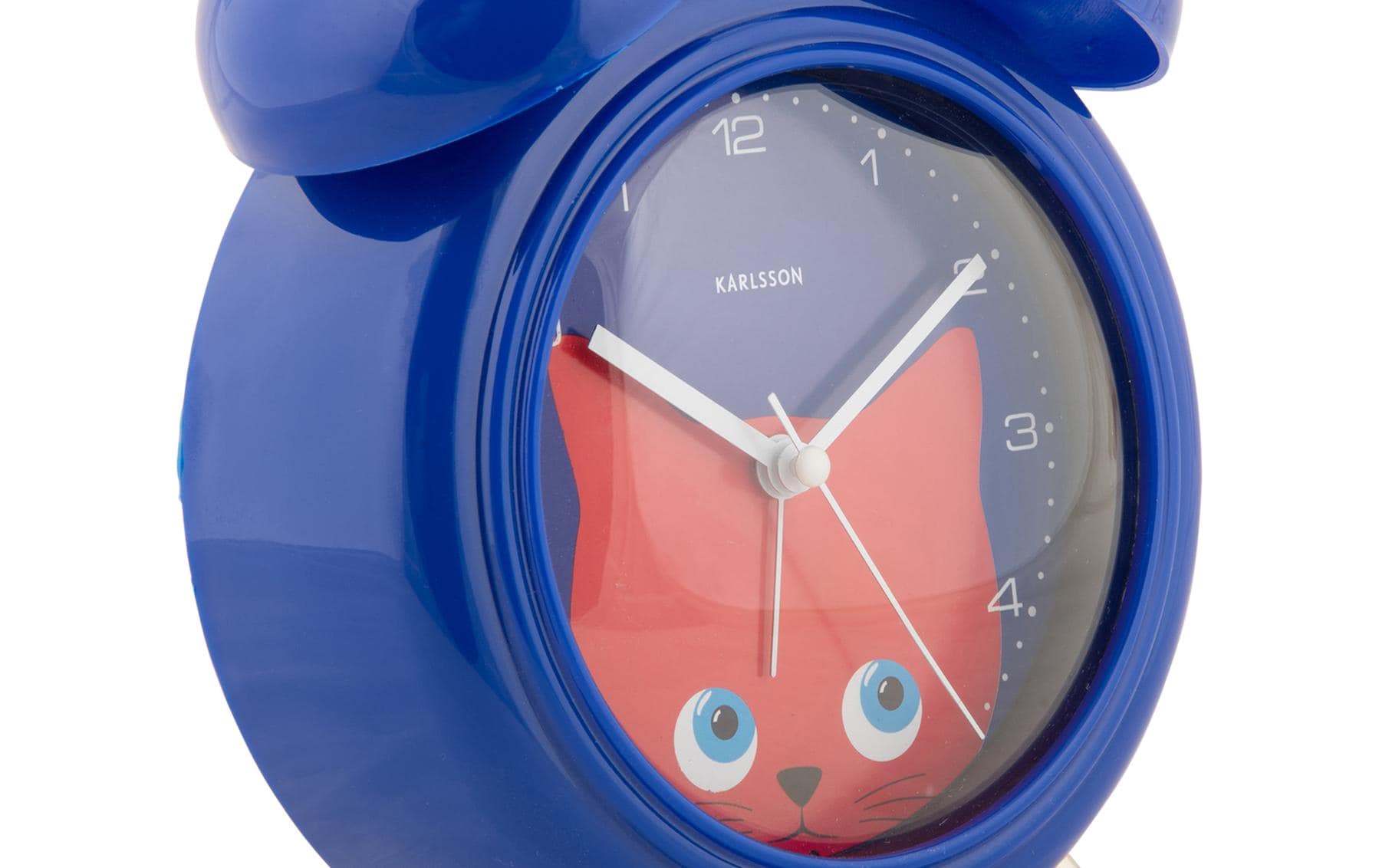 KARLSSON Wecker Katze Dunkelblau