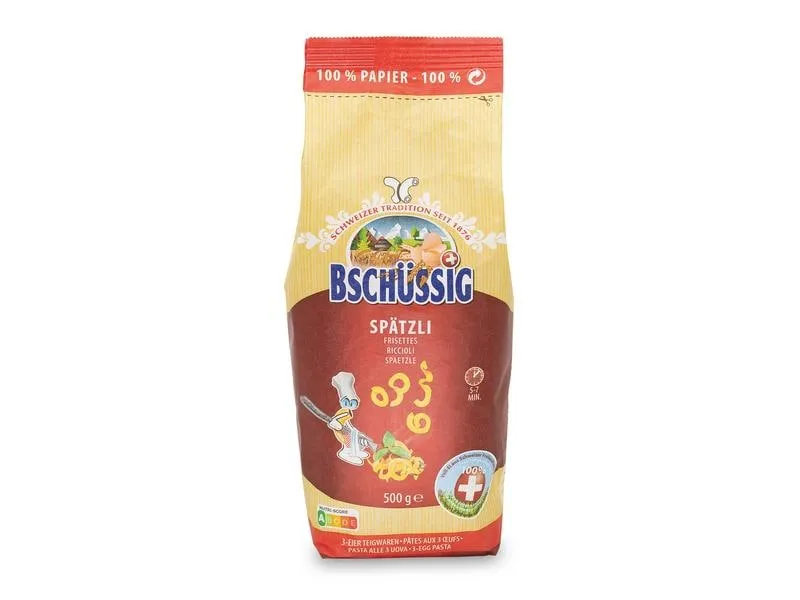 Bschüssig Teigwaren Spätzli 500 g Bschüssig Teigwaren Spätzli 500 g
