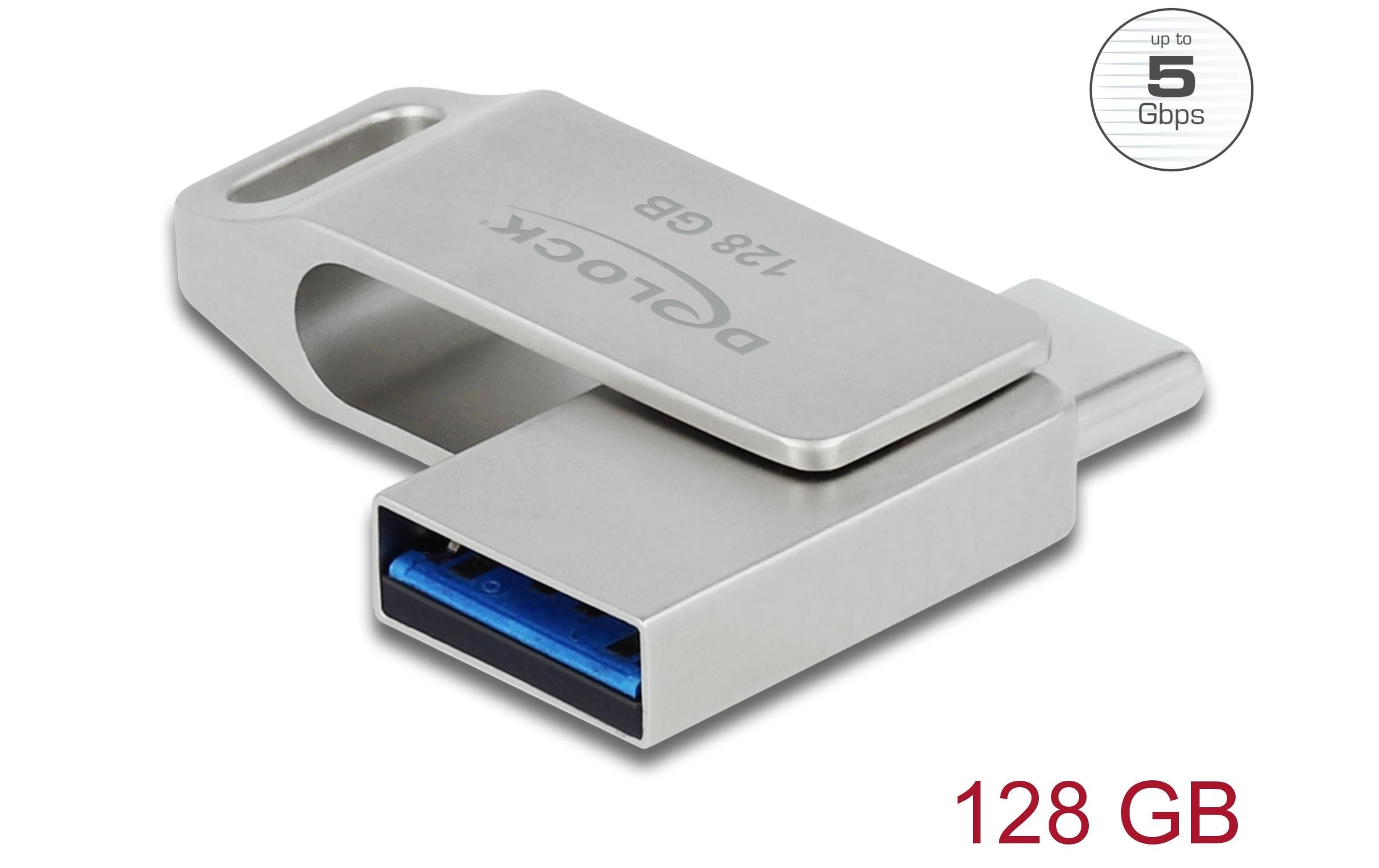 Delock USB-Stick 3.2 Gen 1 USB-C + Typ-A 128 GB Delock USB-Stick 3.2 Gen 1 USB-C + Typ-A 128 GB