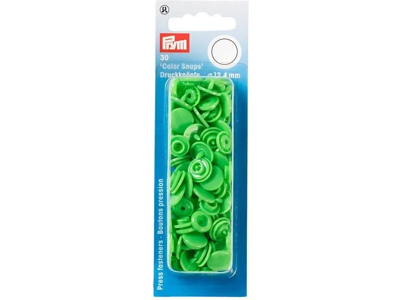 Prym Druckknöpfe Color Snaps Hellgrün, Ø 12,4 mm, 30 Stück