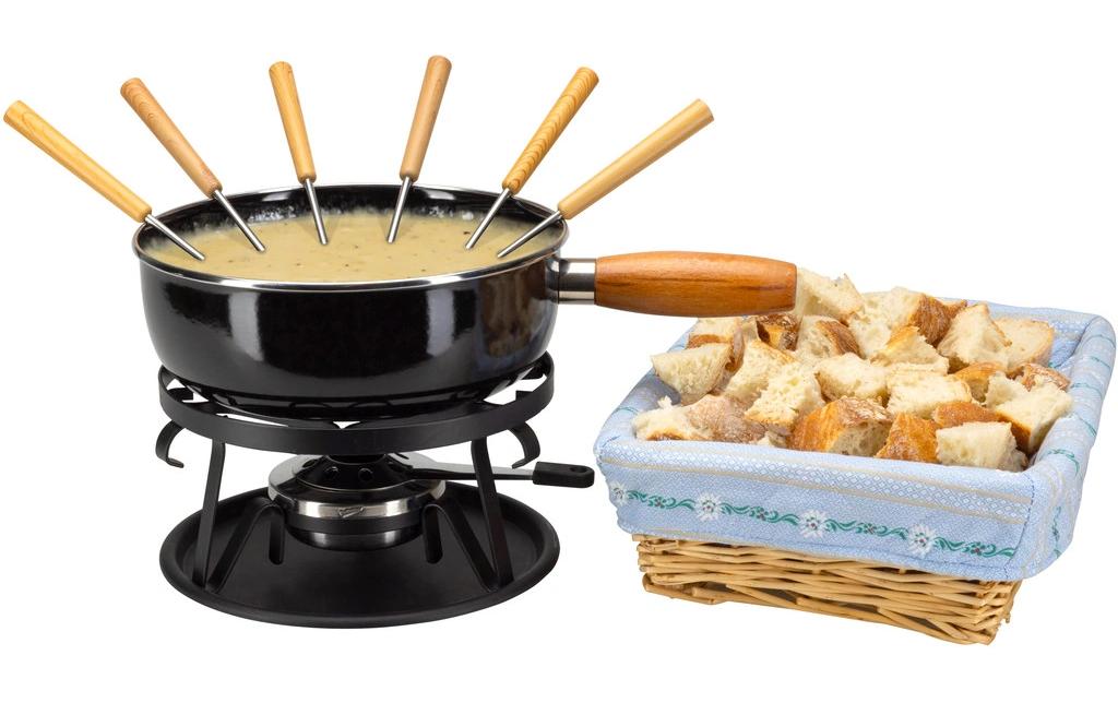 Nouvel Käsefondue-Set Modern Black, Schwarz