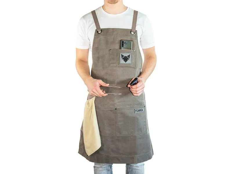 Fennek Grill Grillschürze Baumwolle, gewachst, Grau Fennek Grill Grillschürze Baumwolle, gewachst, Grau