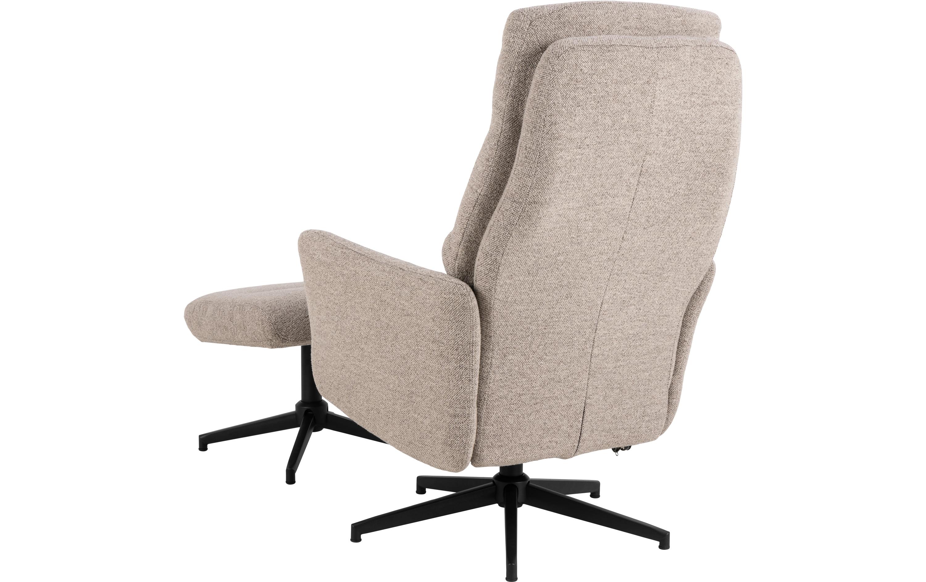 AC Design Sessel London Stahl/Textil, Beige