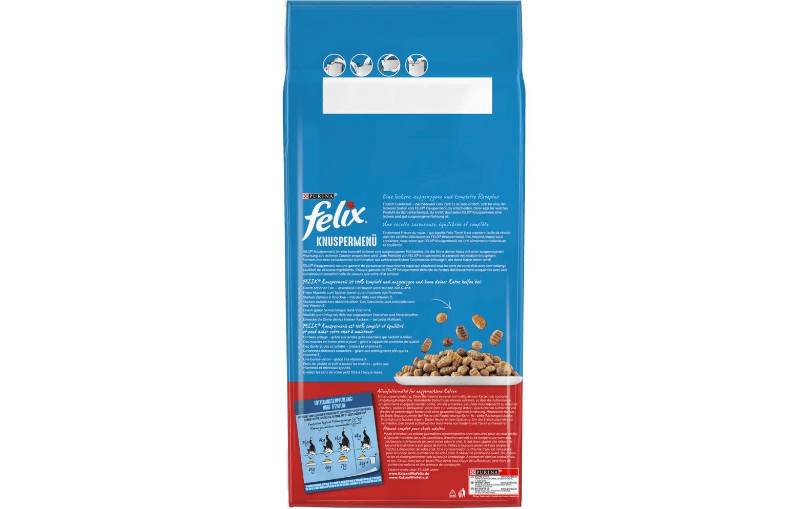 Felix Trockenfutter Knuspermenü Fleisch, 2 kg