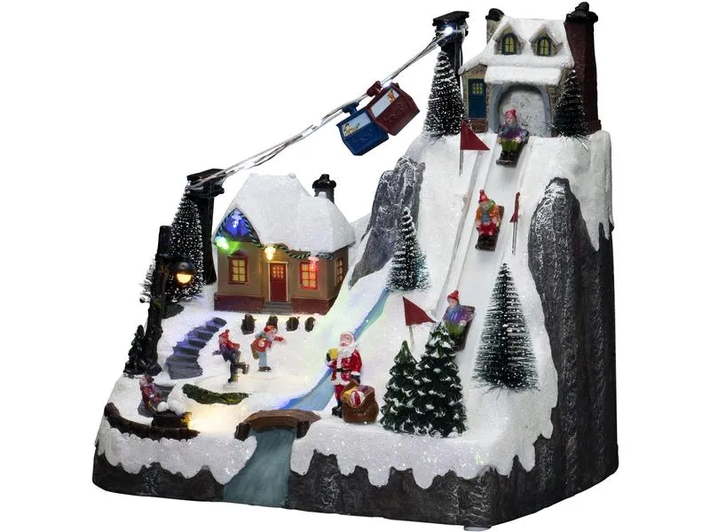 Konstsmide LED-Figur Skipiste mit Musik, 28 cm, Mehrfarbig Konstsmide LED-Figur Skipiste mit Musik, 28 cm, Mehrfarbig
