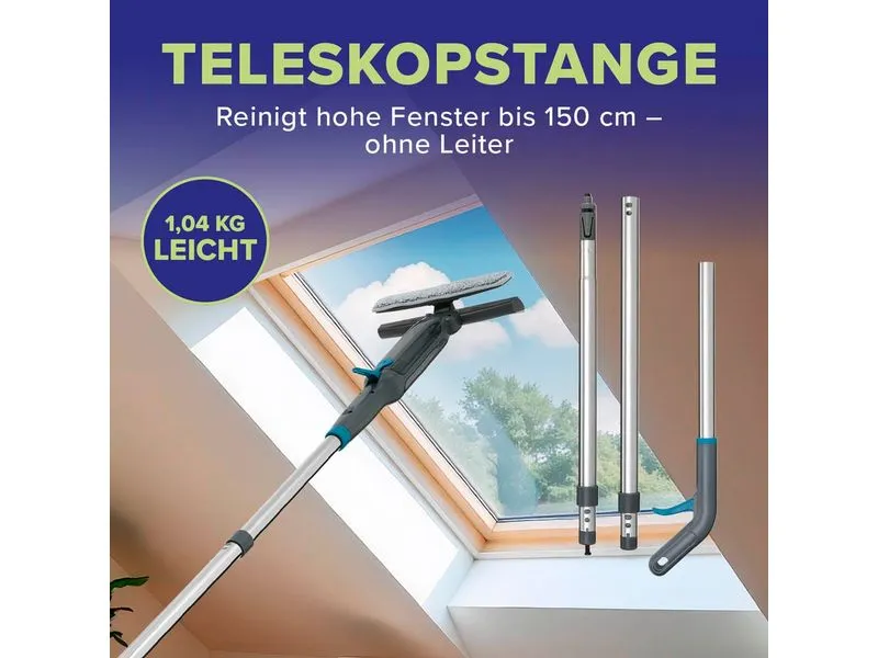 Lichterblitz Fensterreiniger manuell 3in1 Grau Blau