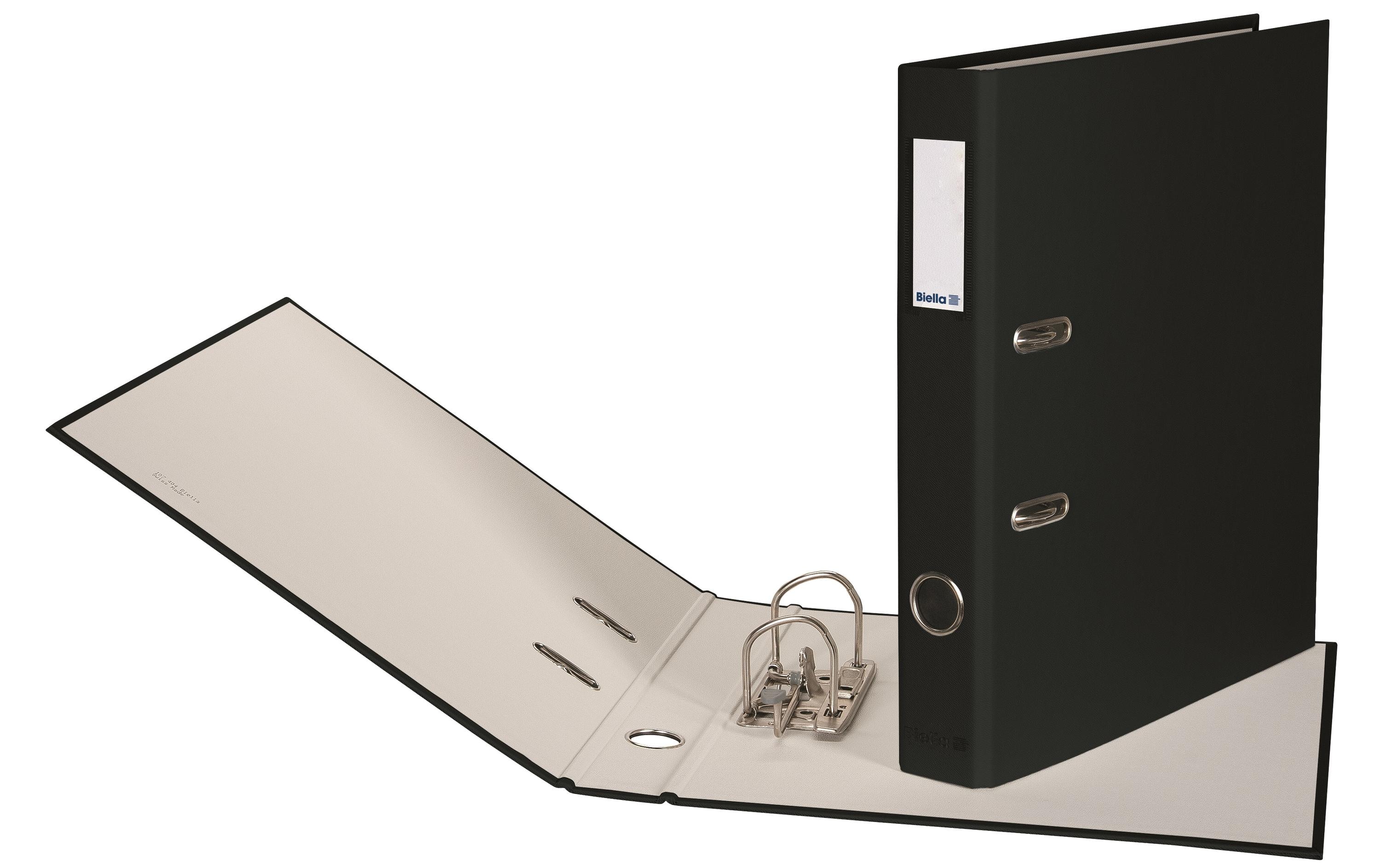 Biella Ordner Plasticolor A4 4 cm, Schwarz