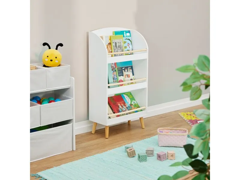relaxdays Bücherregal für Kinder Hellbraun; Weiss relaxdays Bücherregal für Kinder Hellbraun; Weiss
