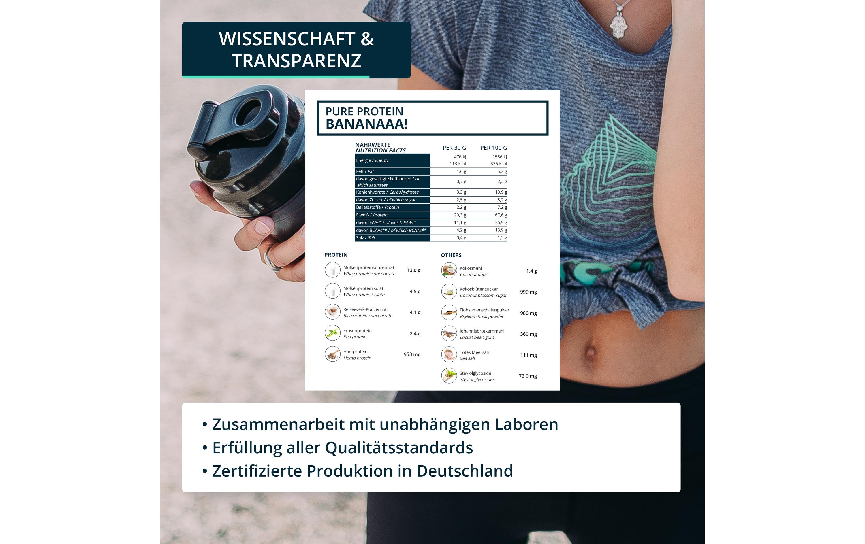 Brandl-Nutrition Pulver Pure Protein Banane 1000 g Brandl-Nutrition Pulver Pure Protein Banane 1000 g