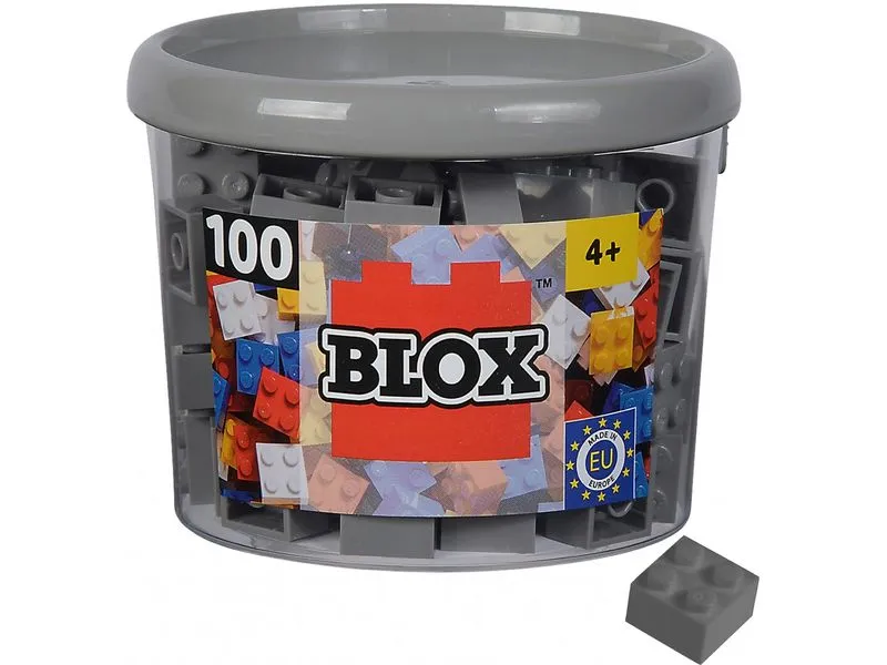 BLOX Bausteine 100 graue 4er Steine