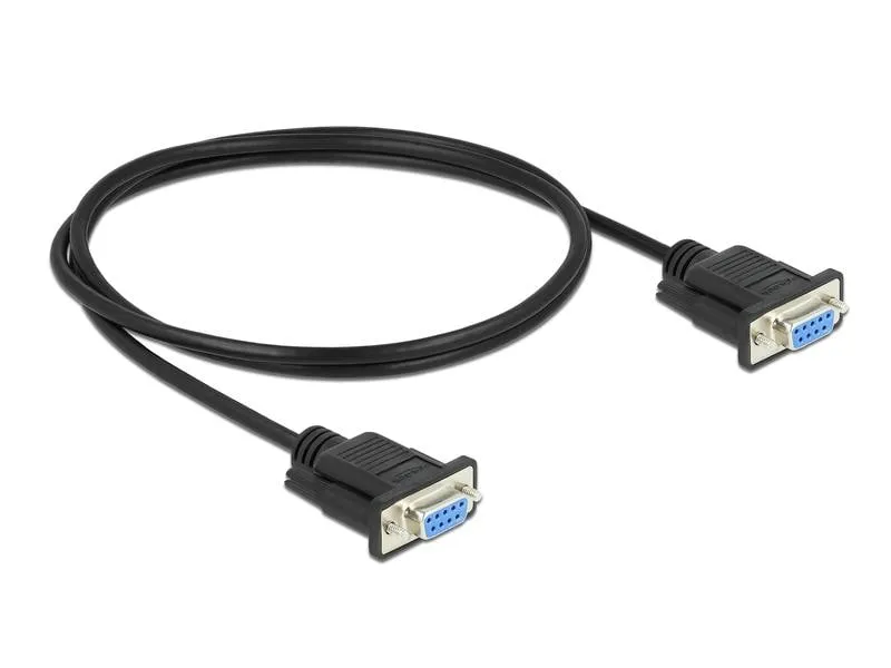 Delock Anschlusskabel Nullmodem RS-232 D-Sub 9 f-f 1 m Delock Anschlusskabel Nullmodem RS-232 D-Sub 9 f-f 1 m