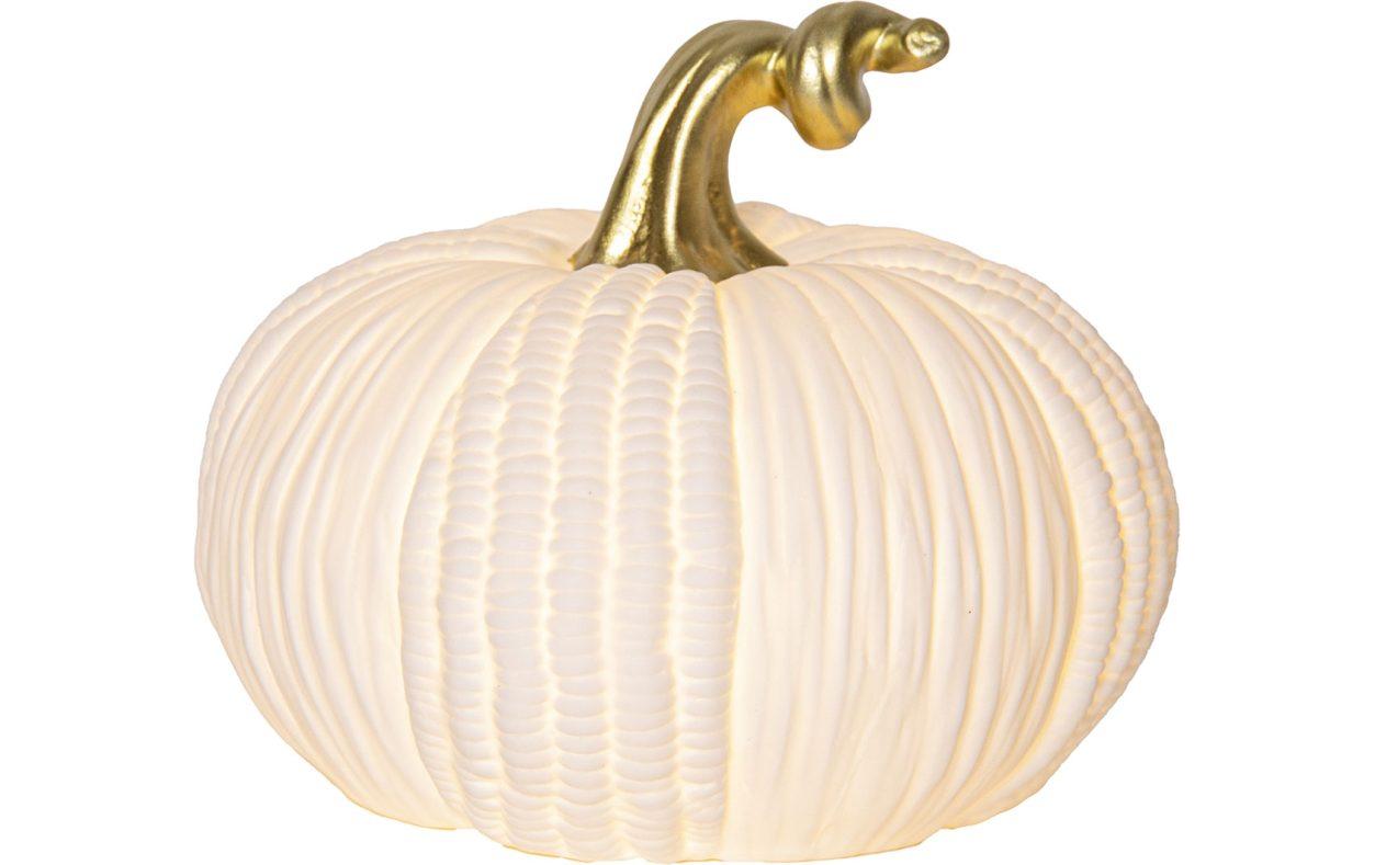 Star Trading Keramik Dekoration Kürbis 17 cm, Weiss Star Trading Keramik Dekoration Kürbis 17 cm, Weiss