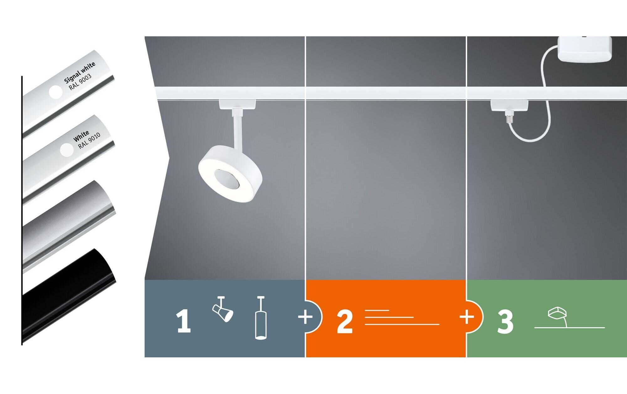 Paulmann URail Schiene 1m 230 V Signalweiss