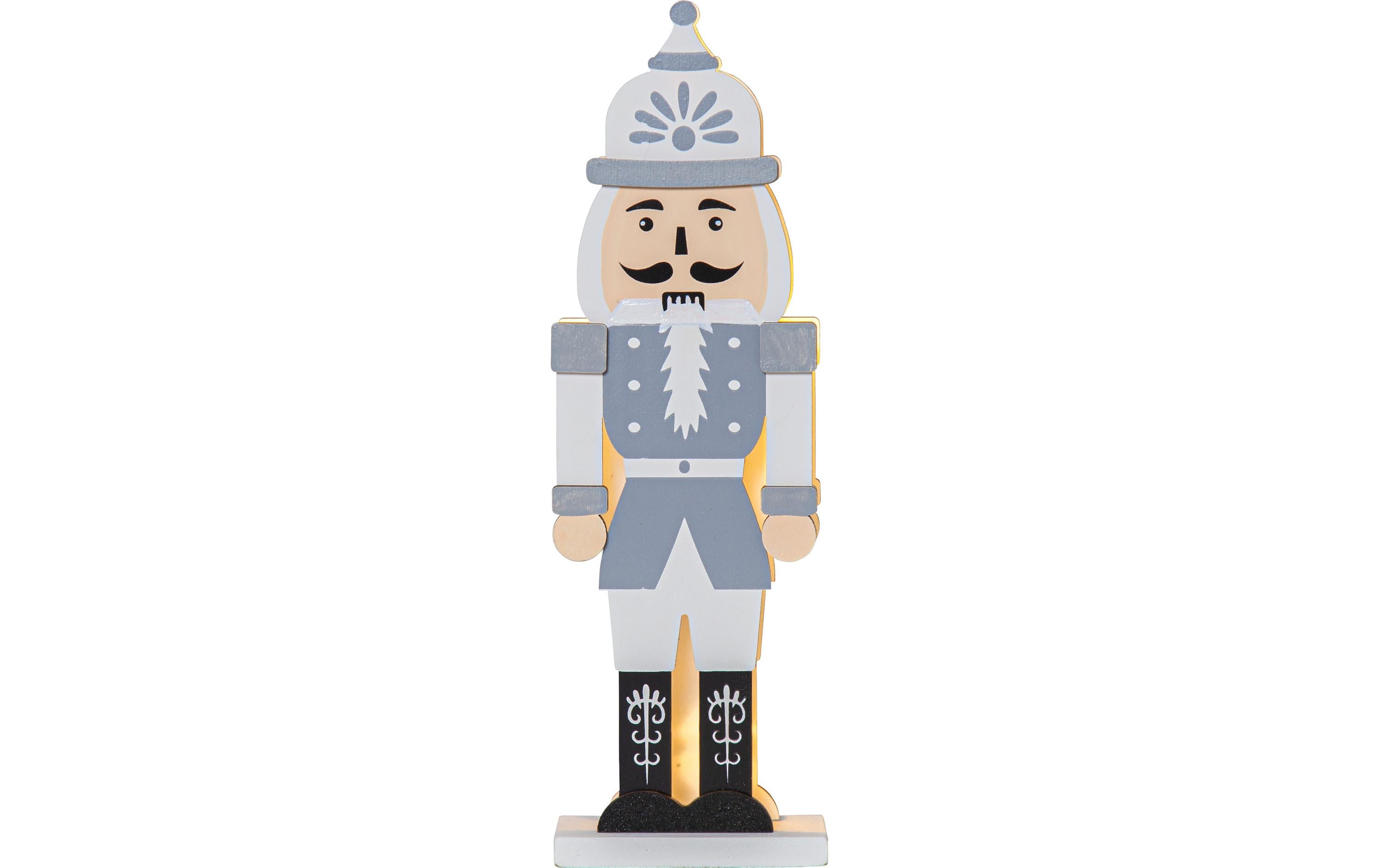 Star Trading LED-Figur Nutcracker, 25 cm, Grau Star Trading LED-Figur Nutcracker, 25 cm, Grau