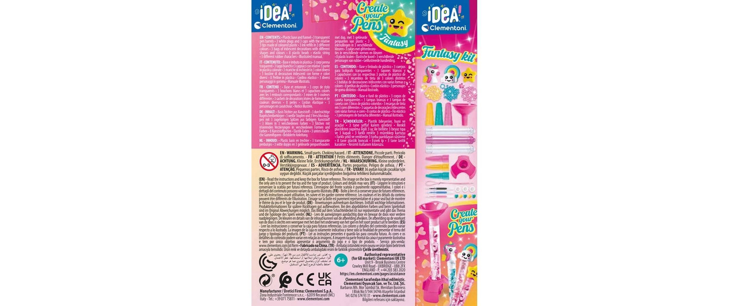 Clementoni Bastelset Deine Stift-Kreationen – Fantasy