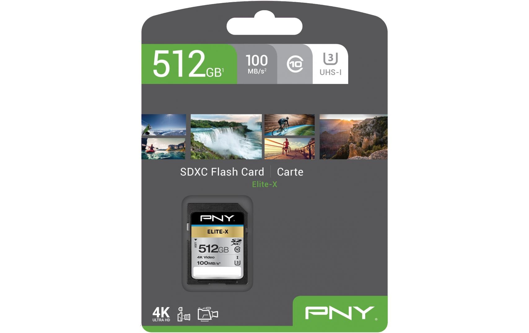 PNY SDXC-Karte Elite-X UHS-I U3 512 GB