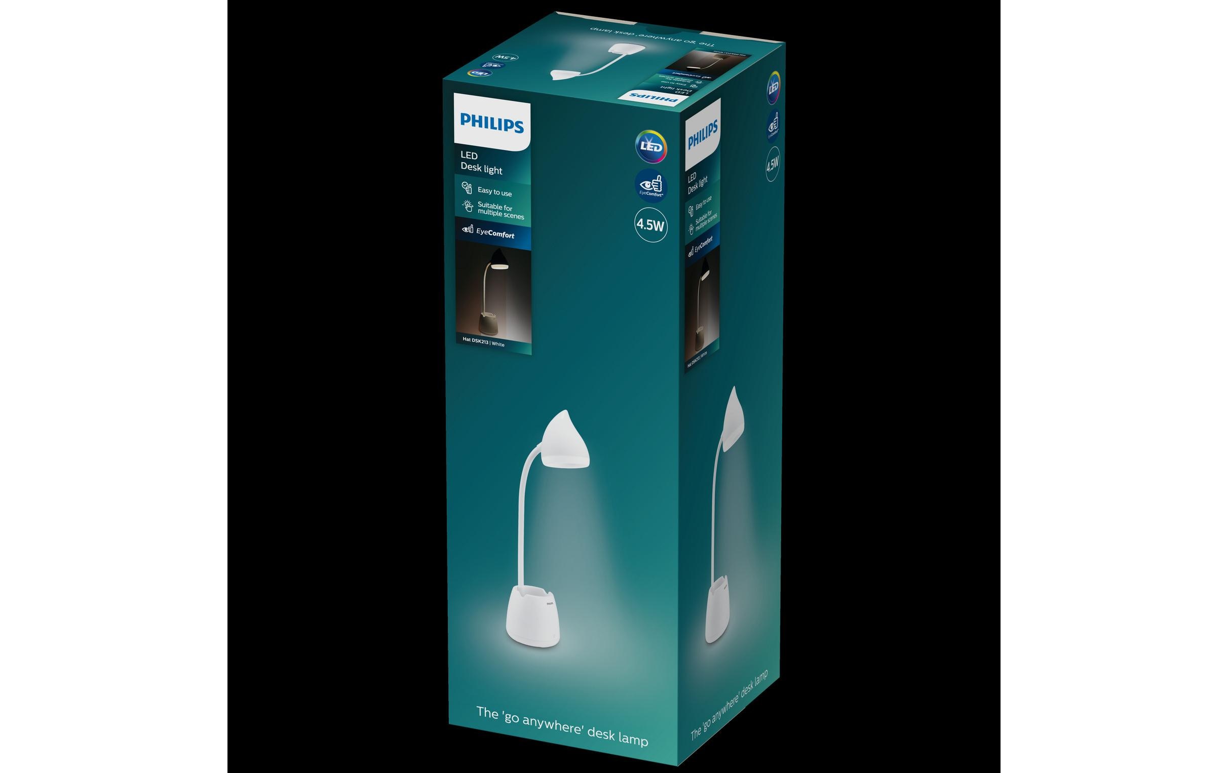Philips Hat Tischleuchte weiss 80 lm
