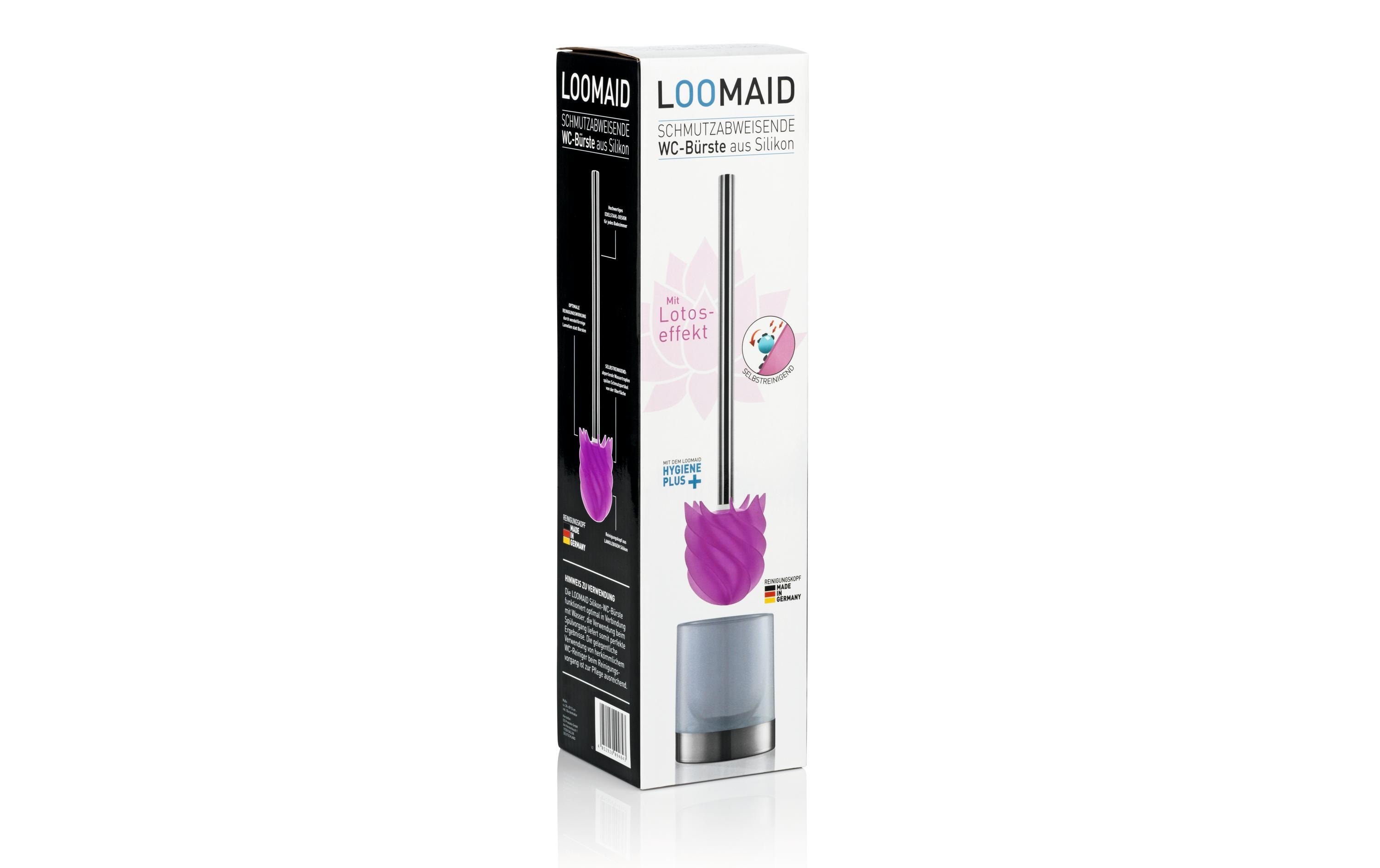 Loomaid Toilettenbürste LOOMAID aus Silikon, Pink, schmutzabweisend